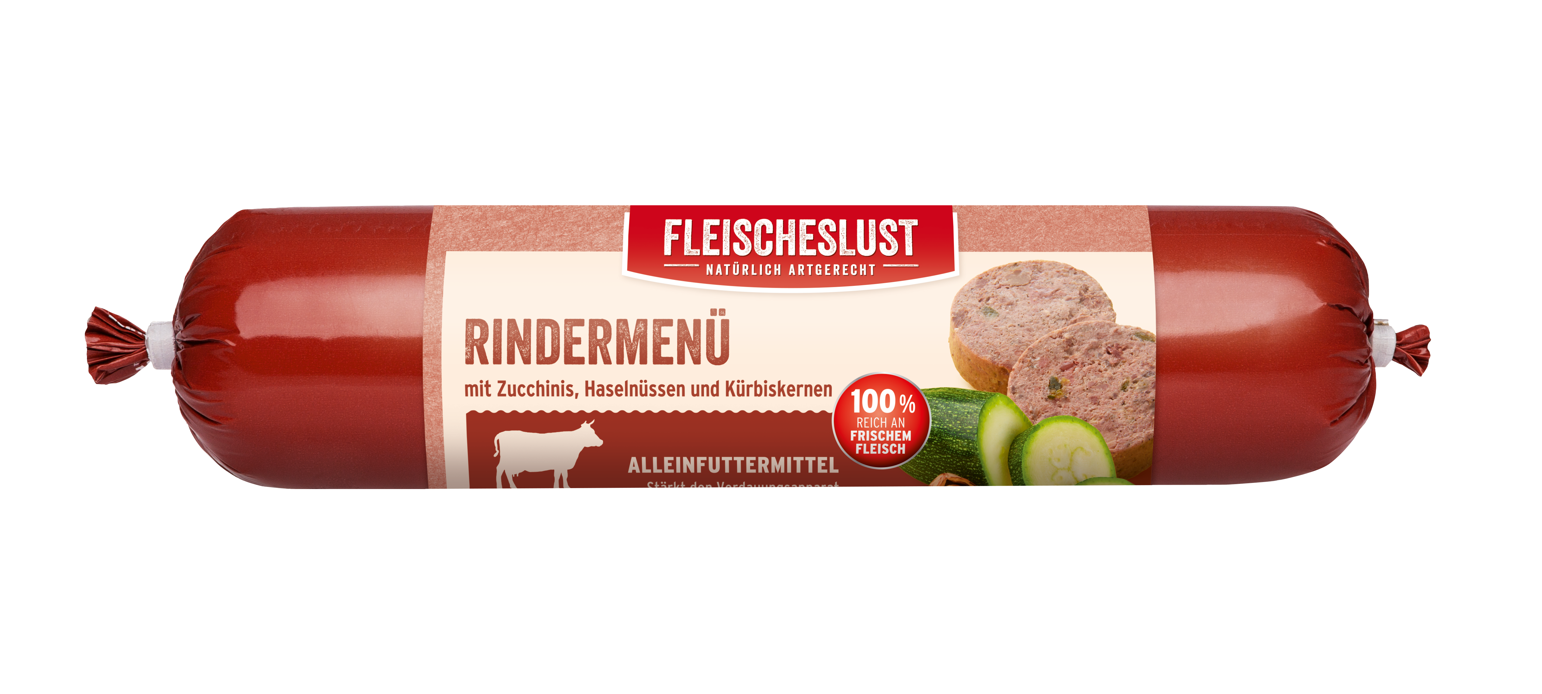 Rindermenü mit Zucchini, Haselnüssen und Kürbiskernen